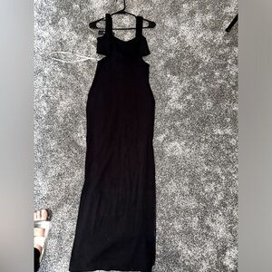 NWT Women’s LULUS black cutout maxi dress ribbed sz small